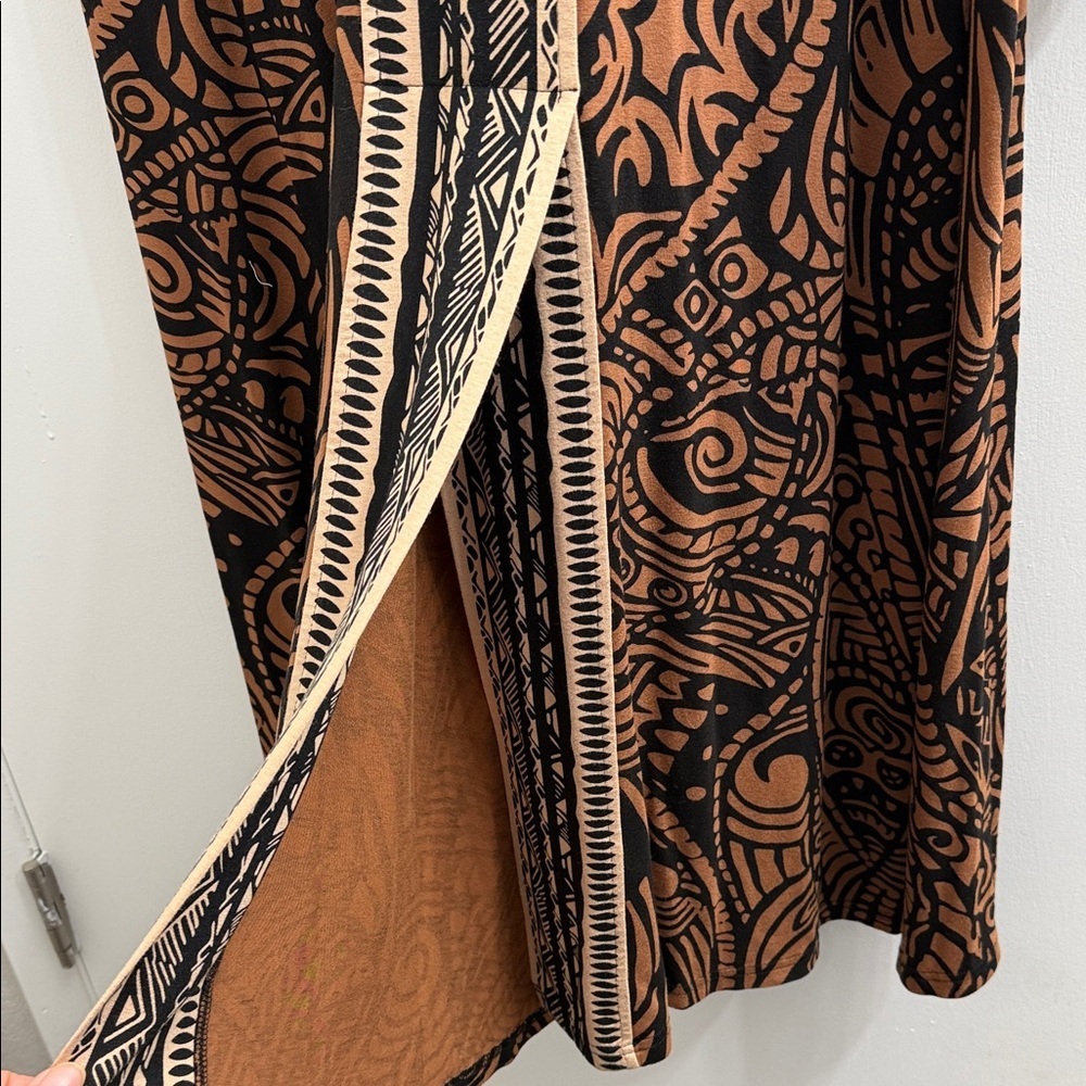 Soft Surroundings Sleeveless Maxi Dress - Black and Tan - Picture 8 of 8
